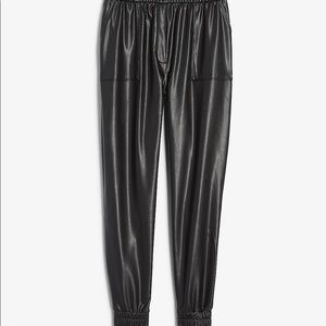 NWT Express High Waisted Faux Leather Jogger Pant